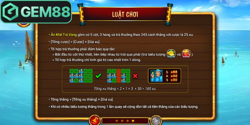 Ăn Khế Trả Vàng Gem88 - Bí Kíp Quay Hũ Trúng Jackpot 2 Mở khóa 12 đồng tiền vàng rinh ngay quỹ lớn
