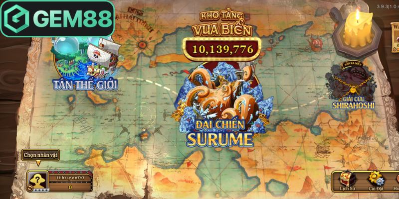 Đại Hải Trình Gem88 - Khám Phá Vùng Biển Nhiều Tài Lộc 2 Bí mật năng lượng nhân vật