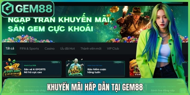 Khuyến mãi hấp dẫn tại Gem88