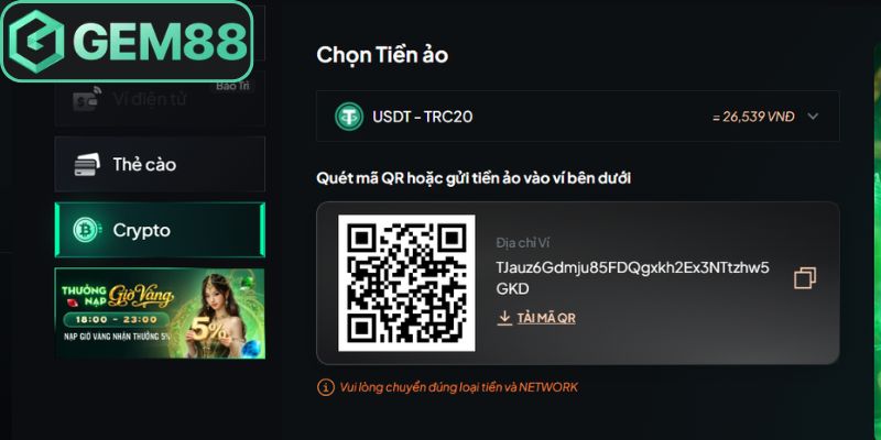 Hướng Dẫn Nạp Tiền Gem88 Siêu Tốc 3 Hình Thức Mới Nhất 2 Dùng tiền mã hóa giúp giao dịch ổn định và an toàn nạp tiền Gem88